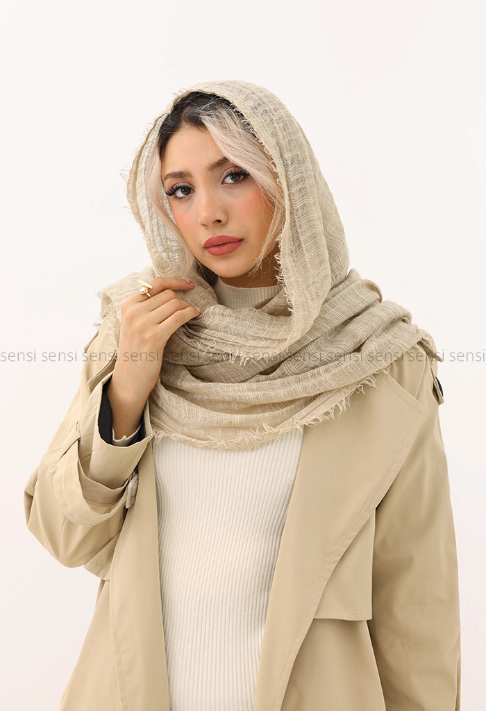 شال ساده کنفی کد1004216